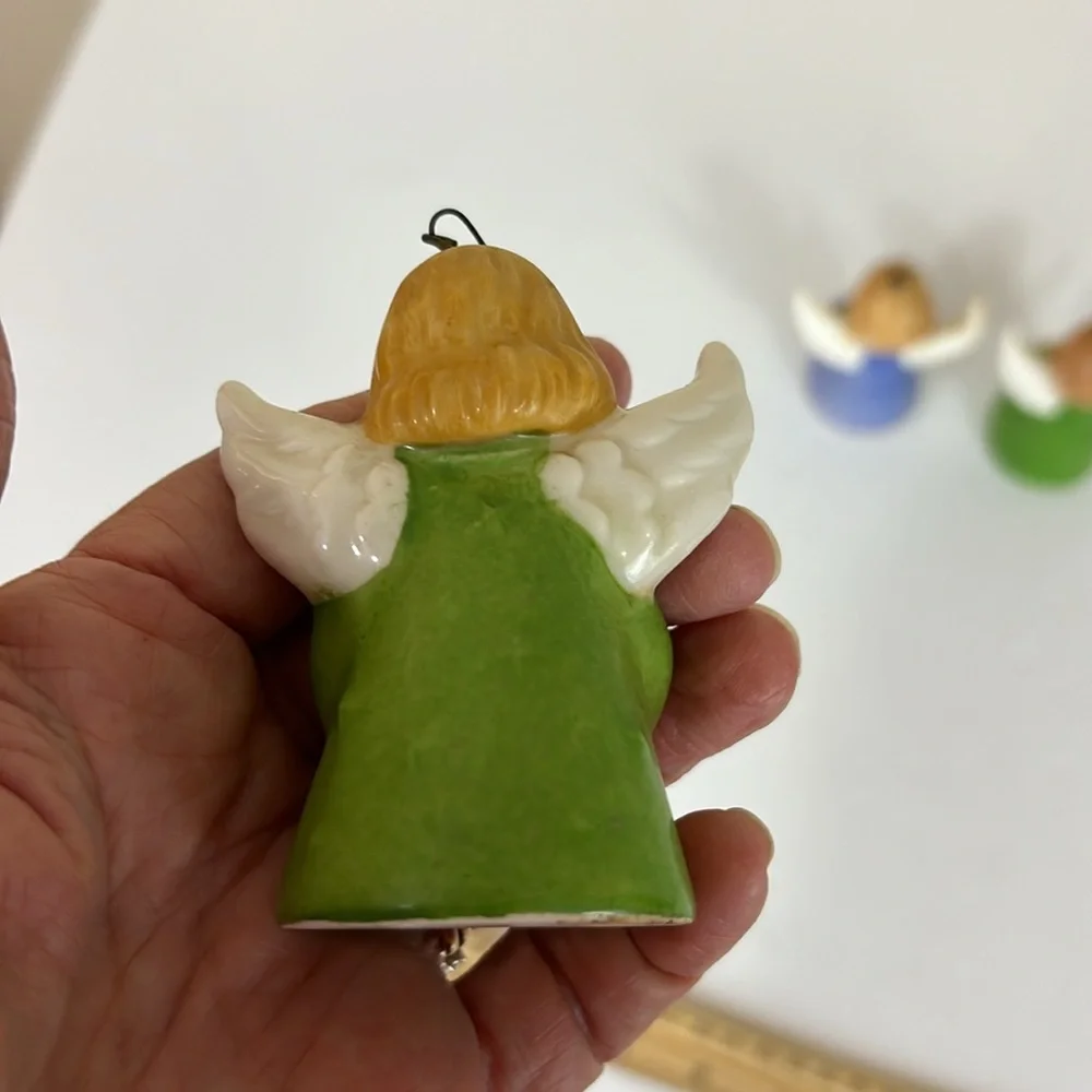 Lot of 3 Goebel Annual Angel Bell Christmas Ornaments 1984-1986 TMK-6